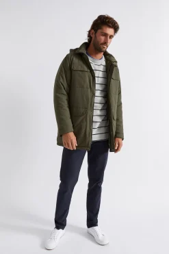 Seed Heritage Jackets & Vests-Hooded Parka Dark Khaki