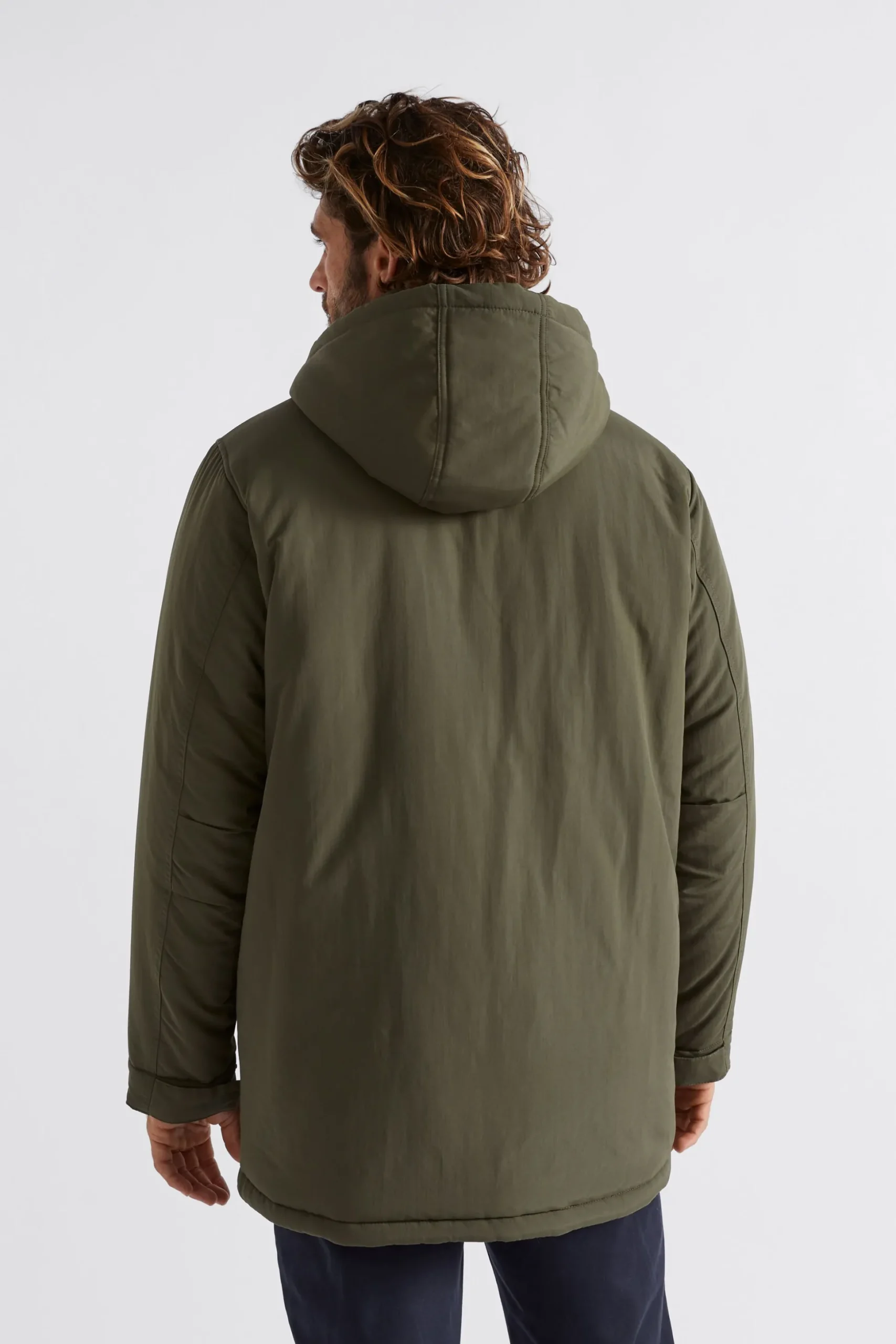 Seed Heritage Jackets & Vests-Hooded Parka Dark Khaki
