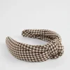 Seed Heritage Hair Accessories-Houndstooth Headband Hot Chocolate Houndstooth