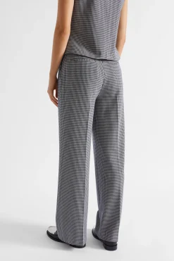 Seed Heritage Pants-Houndstooth High Waisted Pant Midnight Sky Houndstooth