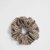 Seed Heritage Hair Accessories-Houndstooth Scrunchie Hot Chocolate Houndstooth