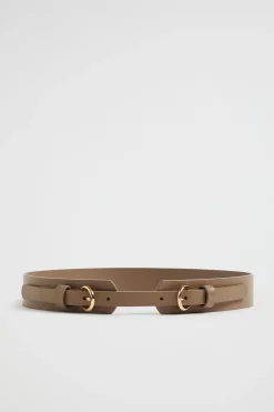 Seed Heritage Belts-Ivy Buckle Waist Belt Cashew