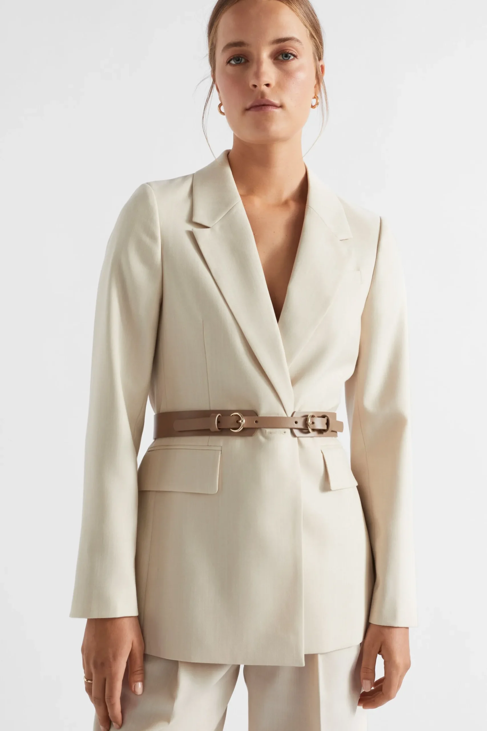 Seed Heritage Belts-Ivy Buckle Waist Belt Cashew