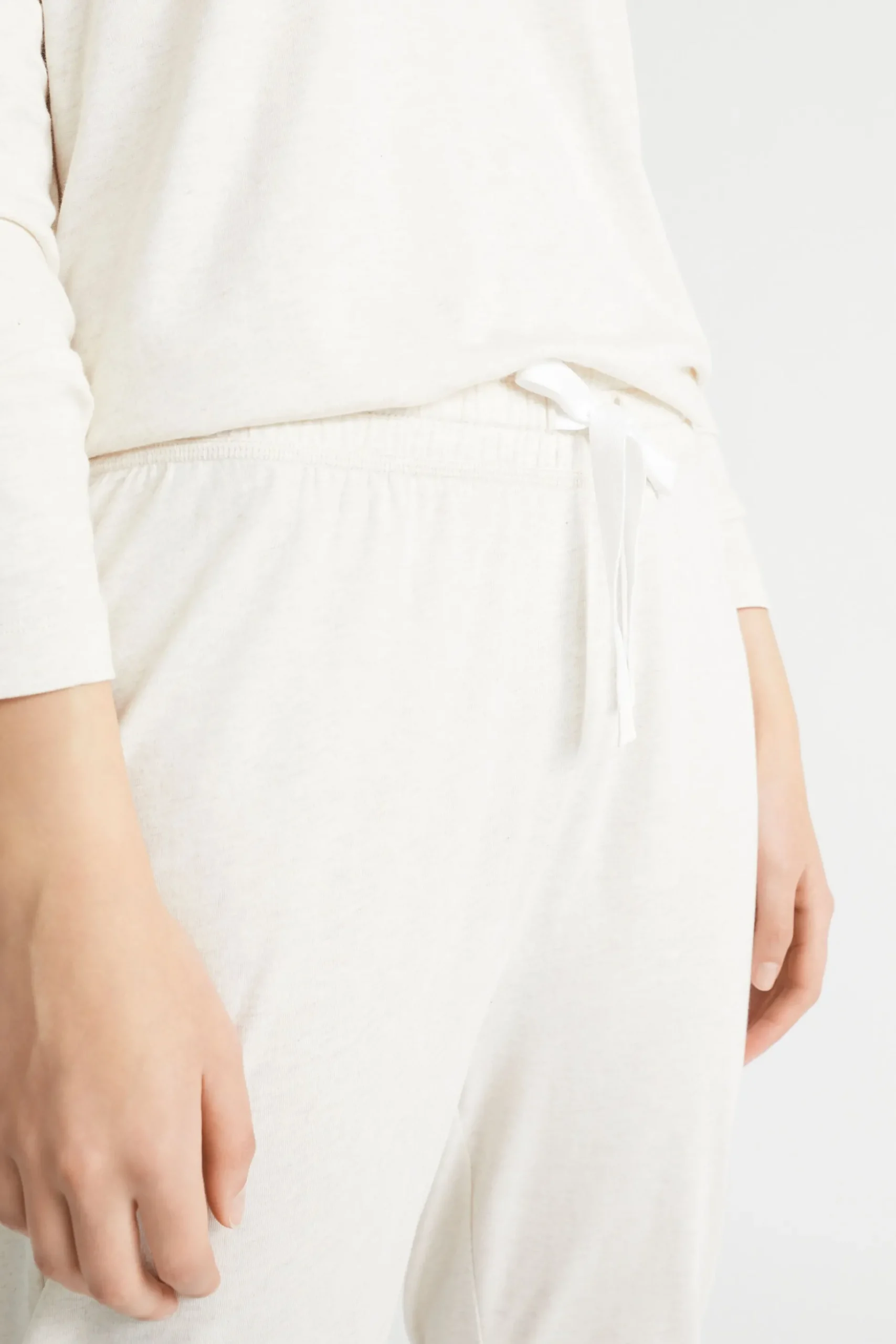 Seed Heritage Sleepwear-Jersey Pyjama Bottom Oat Marle