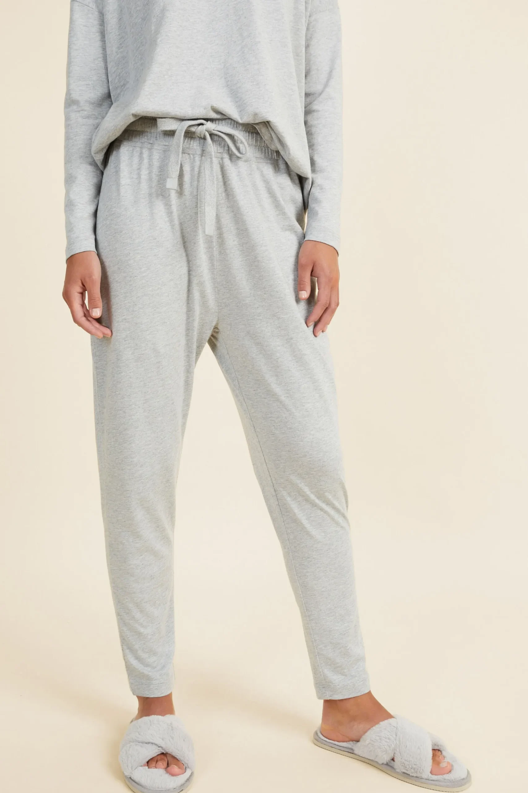 Seed Heritage Bedroom-Jersey Pyjama Bottom Grey Marle