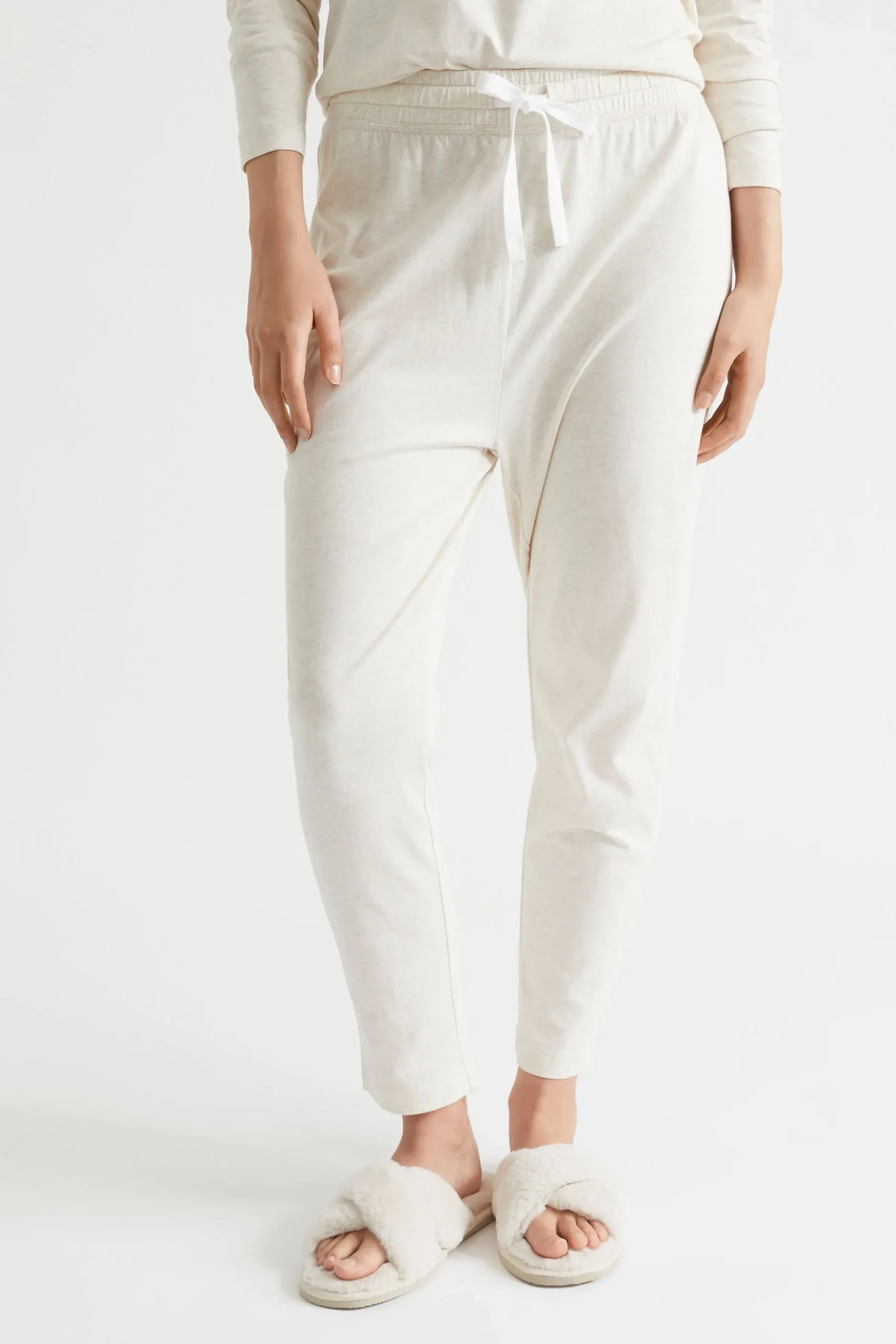 Seed Heritage Sleepwear-Jersey Pyjama Bottom Oat Marle
