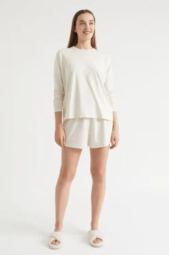 Seed Heritage Sleepwear-Jersey Pyjama Short Oat Marle