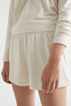 Seed Heritage Sleepwear-Jersey Pyjama Short Oat Marle