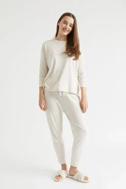 Seed Heritage Sleepwear-Jersey Pyjama Top Oat Marle