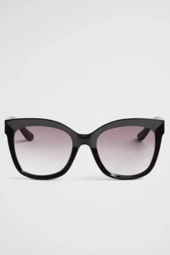 Seed Heritage Sunglasses & Glasses-Jessica Rounded Sunglasses Black