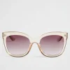 Seed Heritage Sunglasses & Glasses-Jessica Rounded Sunglasses Sheer Beige