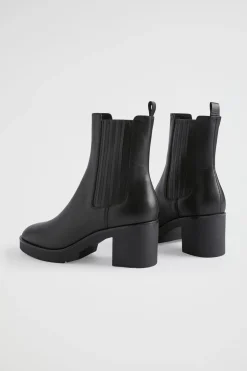 Seed Heritage Heels & Wedges-Julia Mid Heel Boot Black