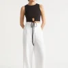 Seed Heritage T-Shirts & Tops-Keyhole Tie Tank Black