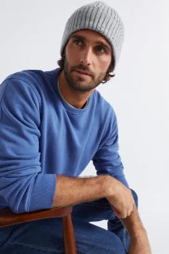 Seed Heritage Accessories-Knitted Beanie Grey Marle