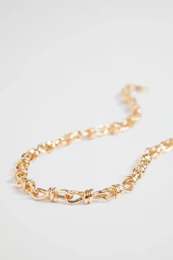 Seed Heritage Jewellery-Knot Chain Necklace Gold