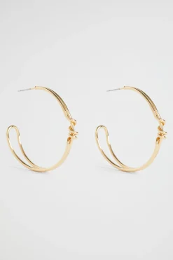 Seed Heritage Jewellery-Knot Hoop Earring Gold