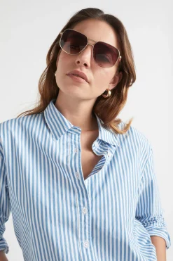 Seed Heritage Sunglasses & Glasses-Kyle Metal Sunglasses Gold