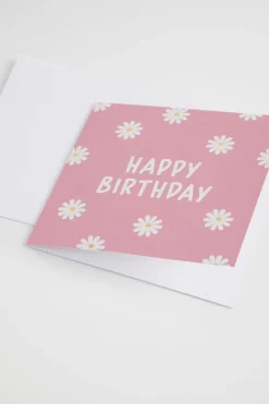 Seed Heritage Stationery-Large Happy Birthday Flower Card Multi