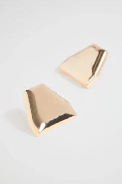 Seed Heritage Jewellery-Large Link Stud Gold
