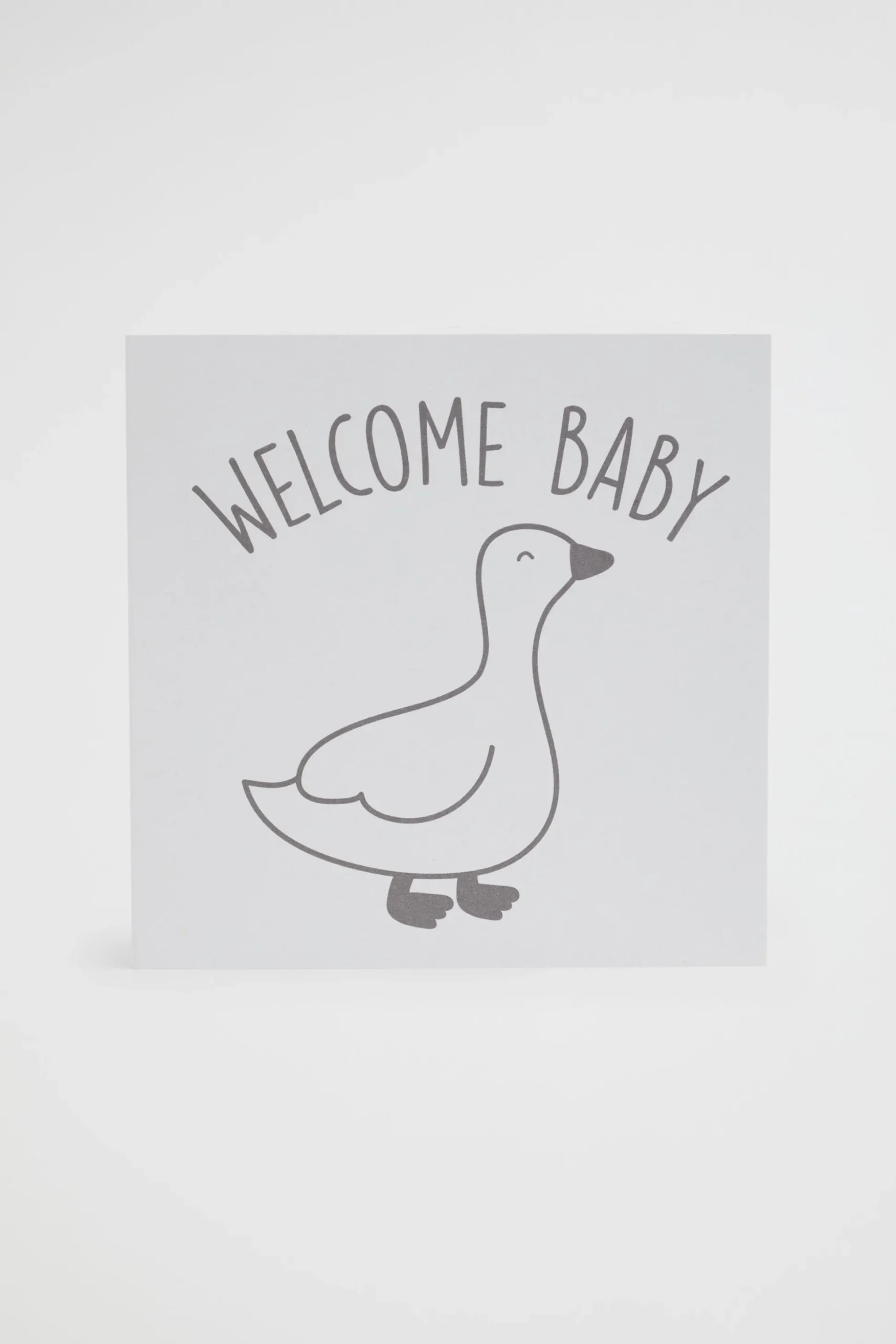 Seed Heritage Stationery-Large Welcome Baby Duck Card Multi