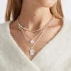 Seed Heritage Jewellery-Layered Beam Necklace Silver