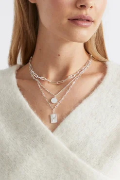 Seed Heritage Jewellery-Layered Beam Necklace Silver