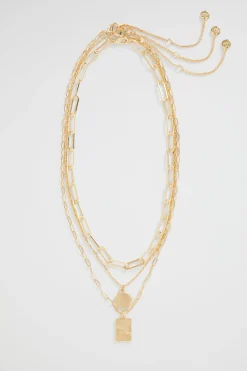 Seed Heritage Jewellery-Layered Beam Necklace Gold