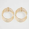 Seed Heritage Jewellery-Layered Circle Earring Gold