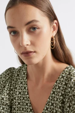 Seed Heritage Jewellery-Layered Hoop Gold