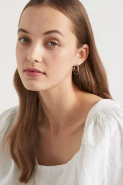 Seed Heritage Jewellery-Layered Hoop Earring Silver