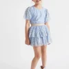 Seed Heritage Skirts-Layered Sequin Tutu Powder Blue