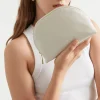 Seed Heritage Clutches & Pouches-Leather Crescent Pouch Cream