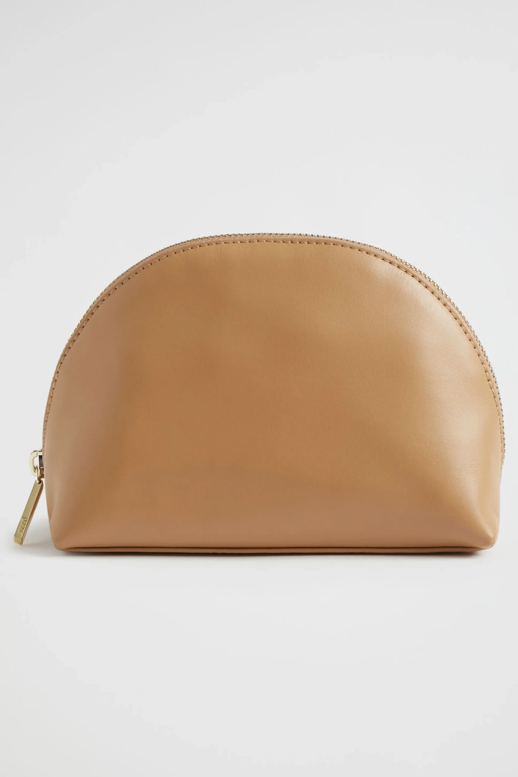 Seed Heritage Clutches & Pouches-Leather Crescent Pouch Toffee
