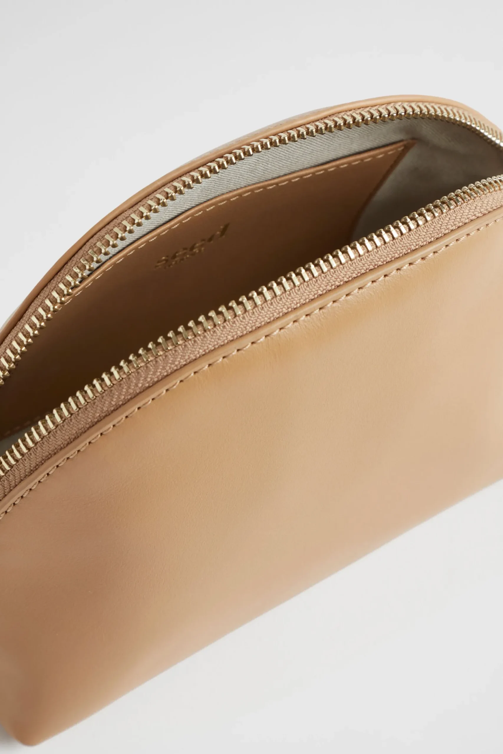 Seed Heritage Clutches & Pouches-Leather Crescent Pouch Toffee