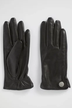Seed Heritage Hats & Gloves-Leather Gloves Black