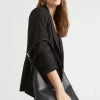 Seed Heritage Shoulder Bags-Leather Shoulder Bag Black