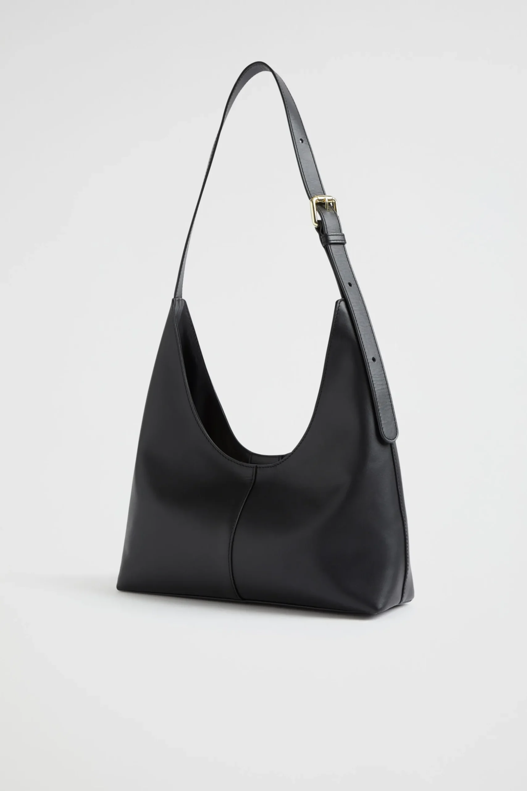 Seed Heritage Shoulder Bags-Leather Shoulder Bag Black