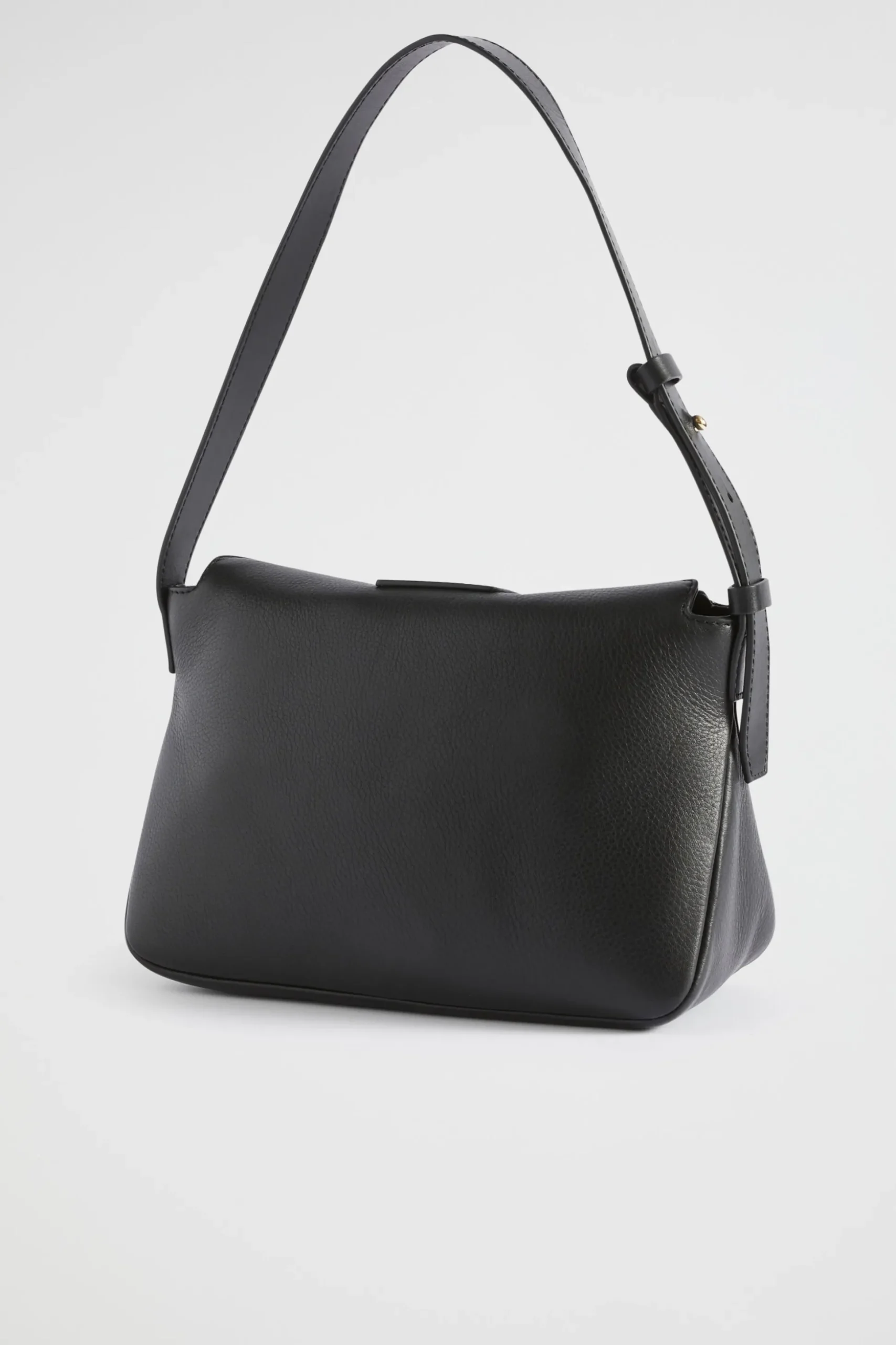 Seed Heritage Shoulder Bags-Leather Shoulder Bag Black