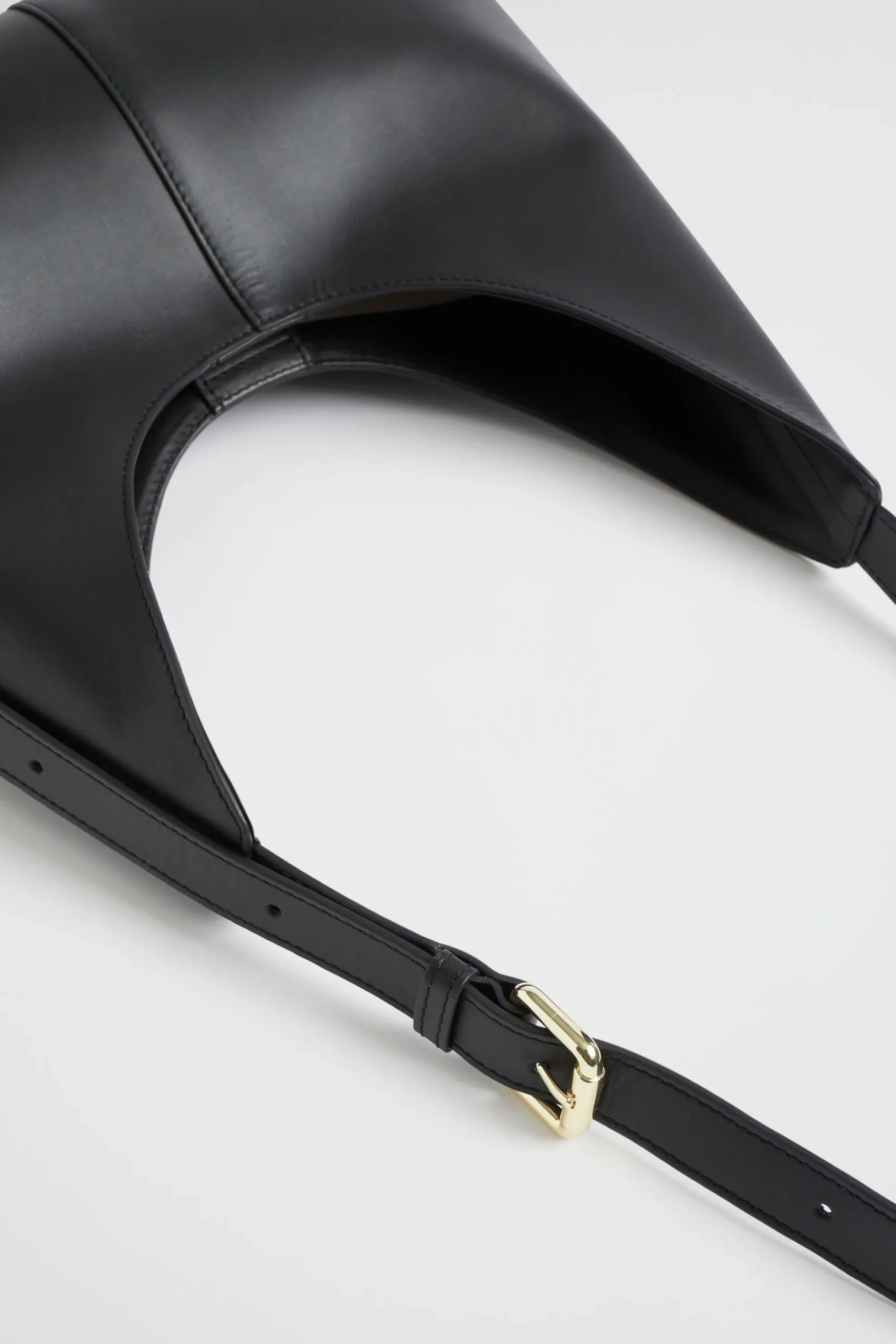 Seed Heritage Shoulder Bags-Leather Shoulder Bag Black