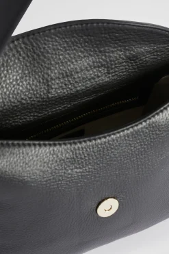 Seed Heritage Shoulder Bags-Leather Shoulder Bag Black