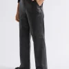 Seed Heritage Pants-Leather Tailored Pant Black