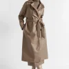Seed Heritage Jackets & Vests-Leather Trench Coat Hazel