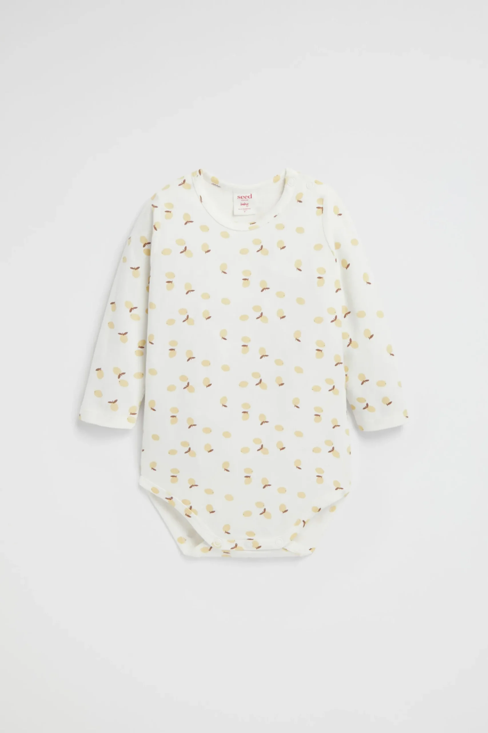 Seed Heritage Bodysuits & Onesies-Lemon Yardage Bodysuit Canvas