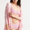 Seed Heritage Scarves & Kaftans-Lightweight Print Poncho Soft Orchid Floral