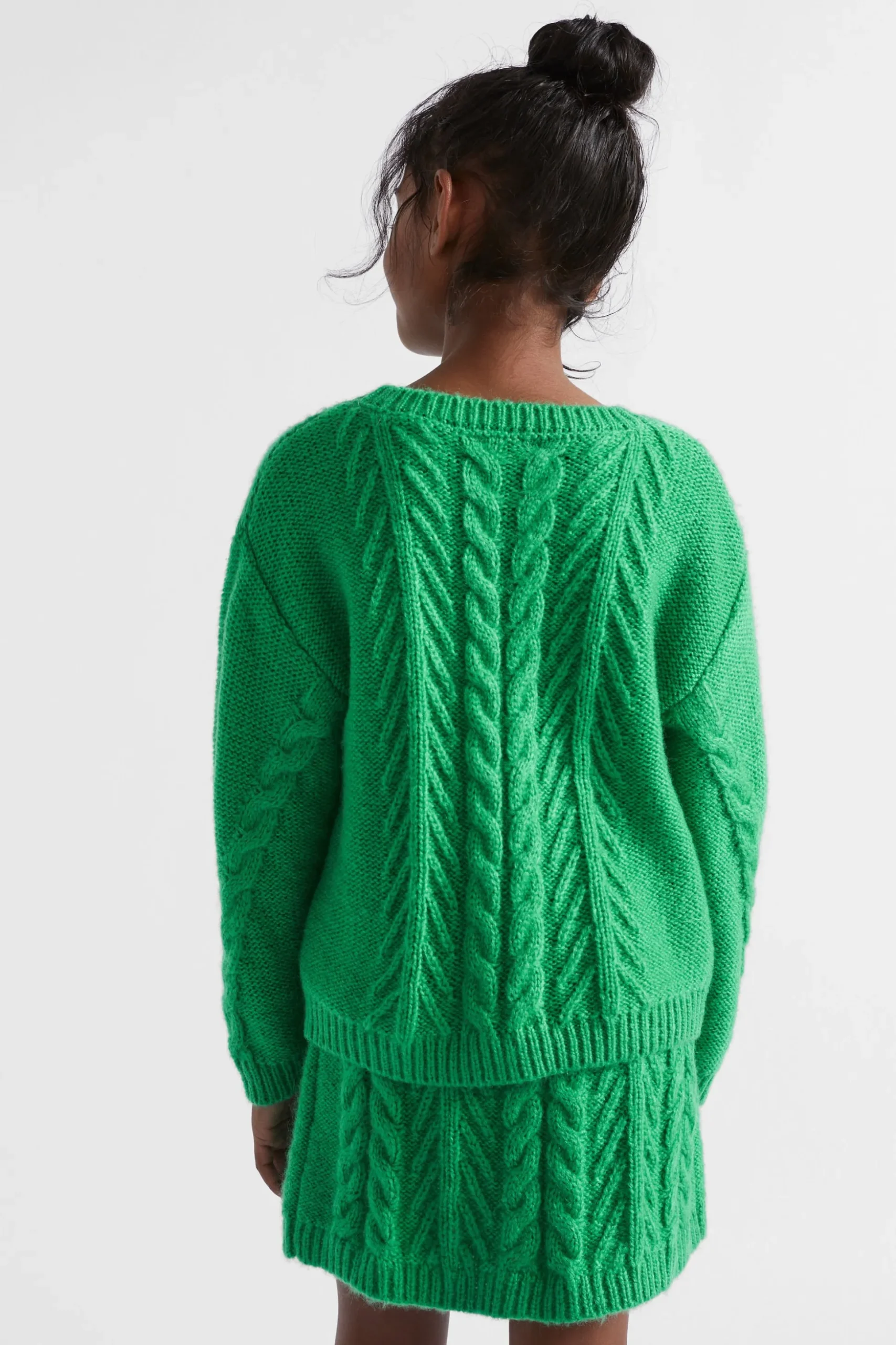 Seed Heritage Knitwear & Sweaters-Linear Cable Knit Pea Green