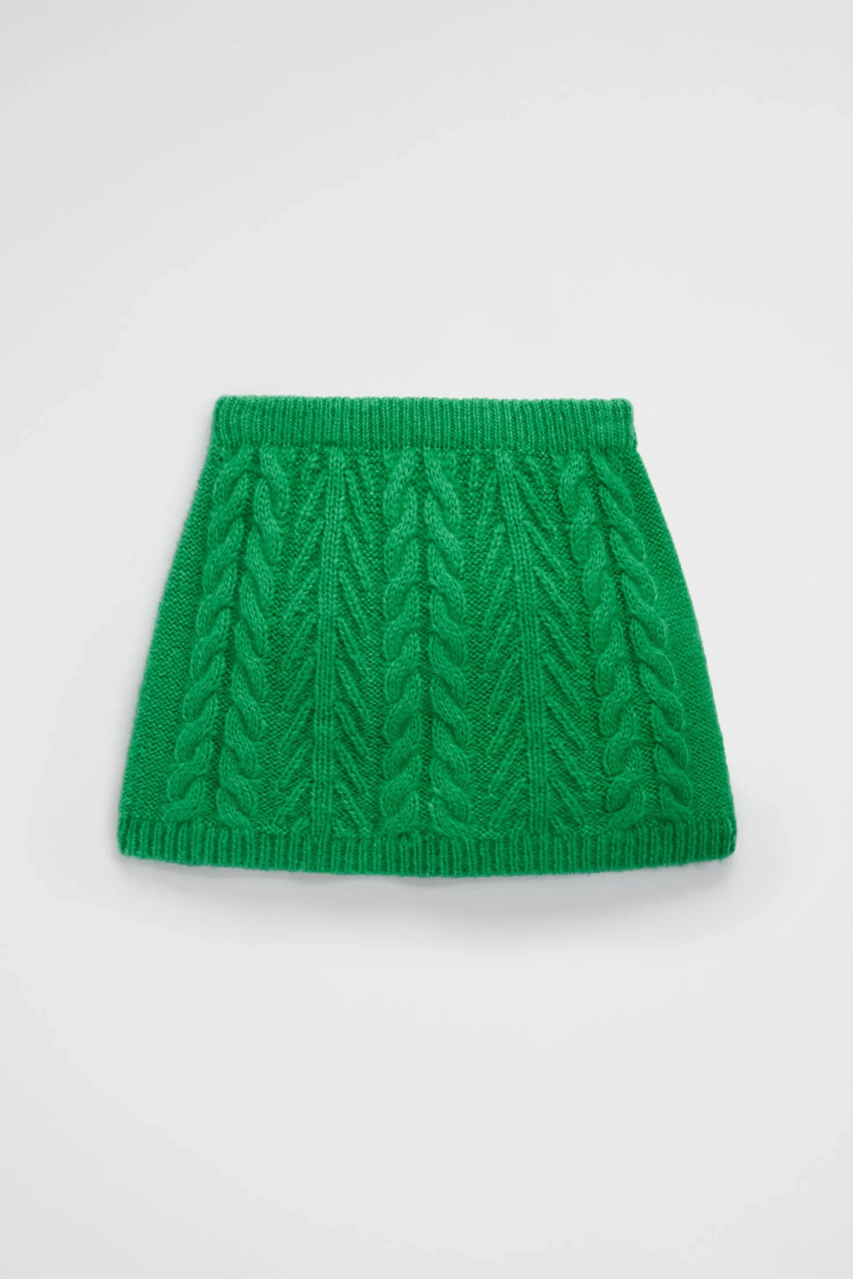 Seed Heritage Skirts-Linear Knit Cable Skirt Pea Green