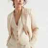 Seed Heritage Jackets & Vests-Linen Blazer Magnolia Stripe