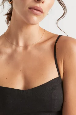 Seed Heritage T-Shirts & Tops-Linen Bralette Black