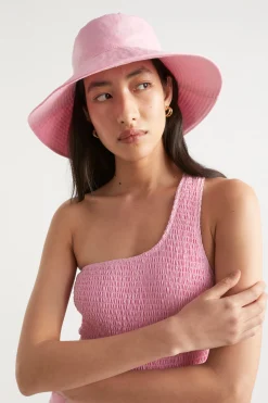 Seed Heritage Hats & Gloves-Linen Bucket Hat Soft Orchid