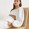 Seed Heritage T-Shirts & Tops-Linen Pintuck Detail Top Whisper White